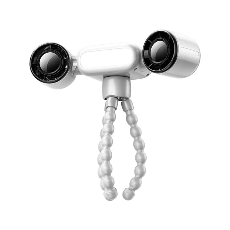 Mini Ventilador Com Clipe Giratório De 360° Padrão Europeu, Ventilador De Cabeça Dupla, 4000mah