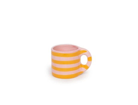 Tazza Dipinta A Mano Helio Ferretti Horizonte Tropical Cerâmica Giallo Helioferretti