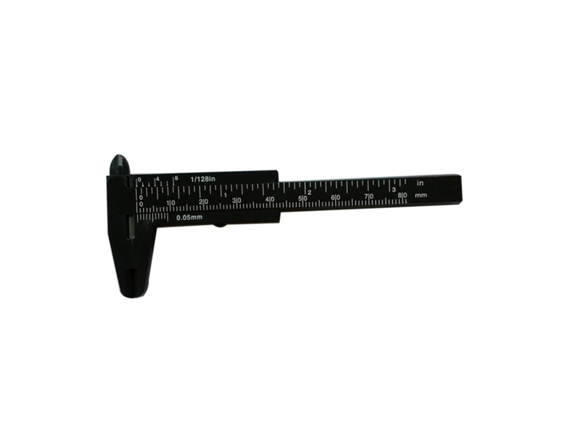 Paquímetro Vernier Mini De Plástico Preto Showeroro 80 Mm Para Medição