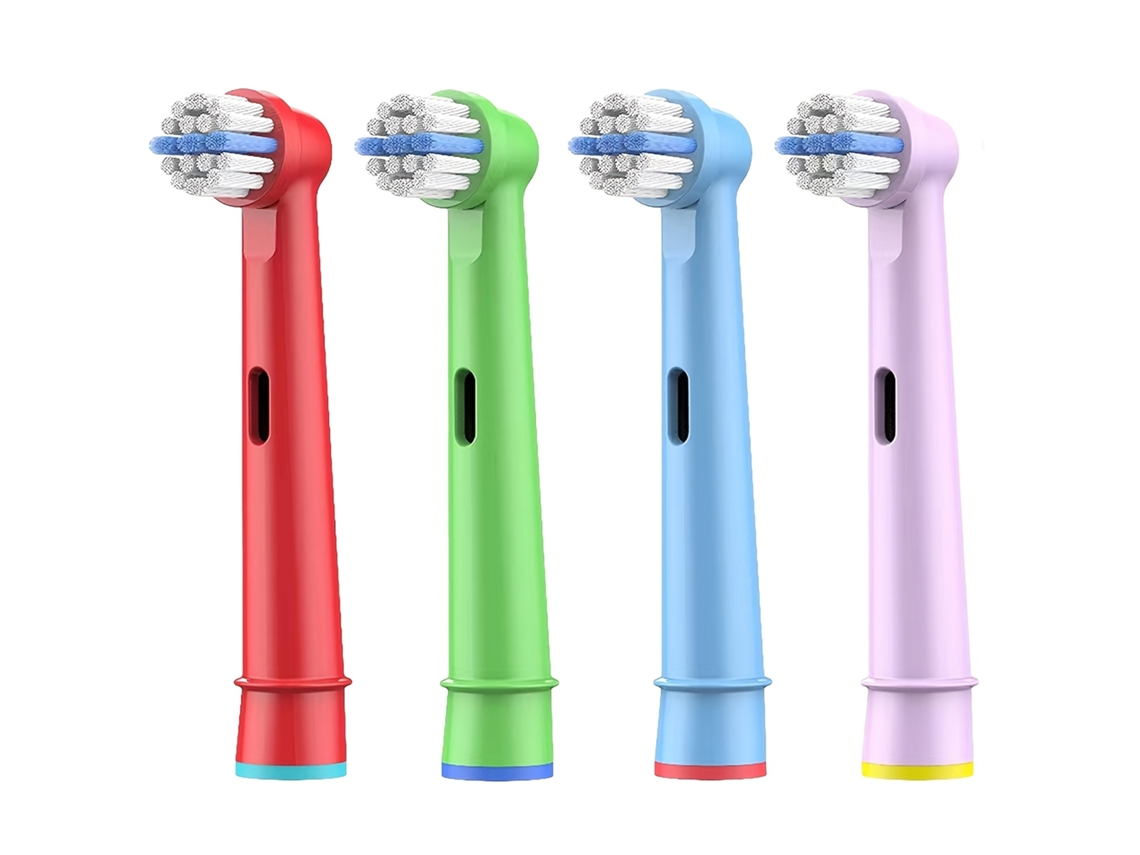4 Cabeças Jovens, Compatível com Oral b Eb30 Triple Clean, Indicado para Adolescentes, Remove Placa com Eficácia STELASPLEN