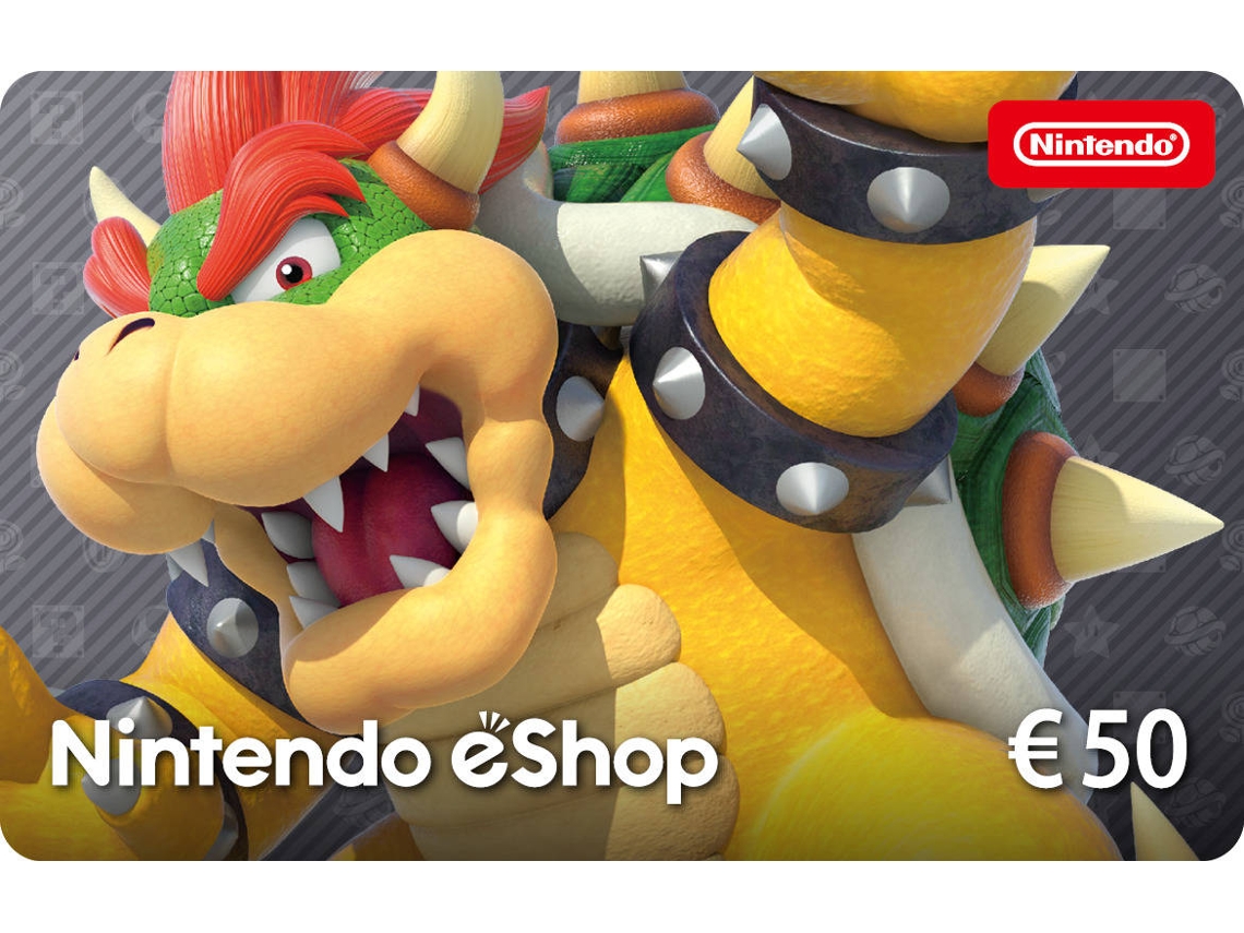 Código digital para fundos da Nintendo eShop: 50 euros