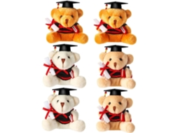 Conjunto De 6 Chaveiros Decorativos Ursinho Pelúcia, Pequenos E