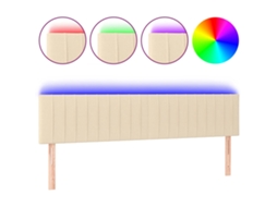 Led Headboard, Led Headboards Vidaxl Creme Tecido (200 X 5 X 78/88 Cm)