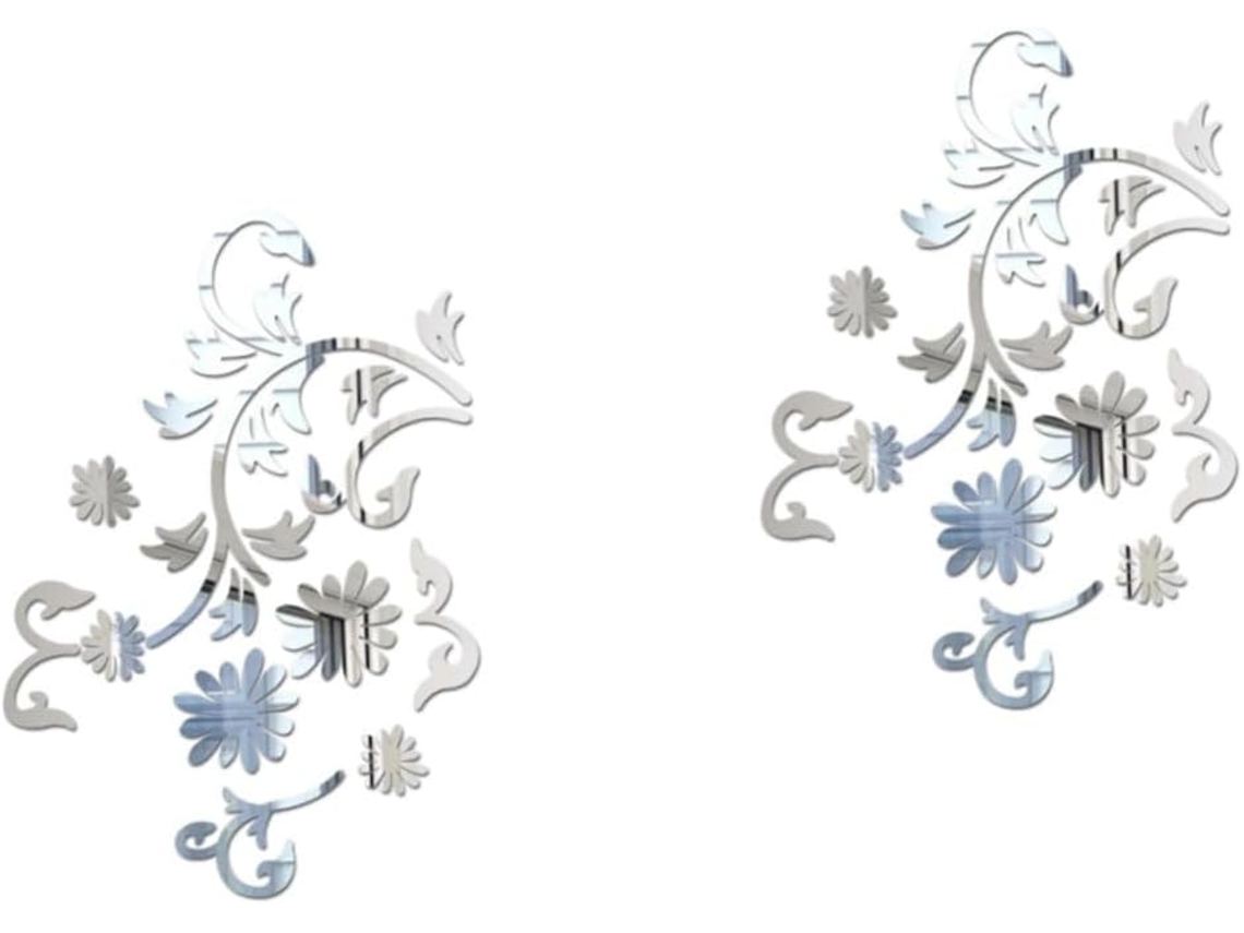 Conjunto De 2 Adesivos De Parede Refletivos Em Acrílico Para Decoração.