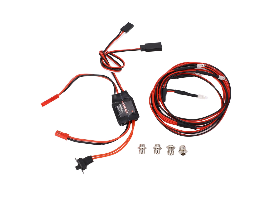 Controlador De Velocidade Eléctrico 30a Esc De Escova Com Luzes Led Freio Duplo Para Carros E Barcos Rc 1/16 1/18 1/24