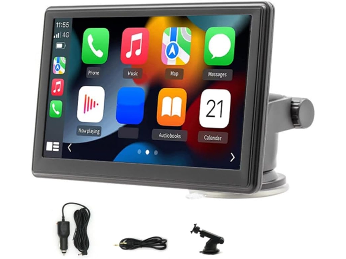 Telefone Gps Automotivo com Tela de 7 Polegadas, Compatível com Carplay e Android Auto. SFUSHOS