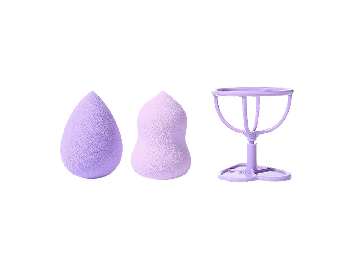 Conjunto De 3 Esponjas De Maquiagem Beauty Blenders, 2 Esponjas De Maquiagem Beauty Blenders Com 1 Suporte Para Creme, Pó E Líquido. Everley891