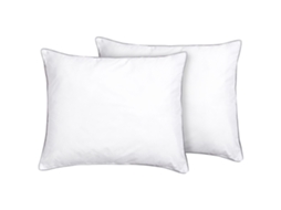 Conjunto De 2 Almofadas De Cama Beliani Pelister De Algodão Japara Branco 50x60x7