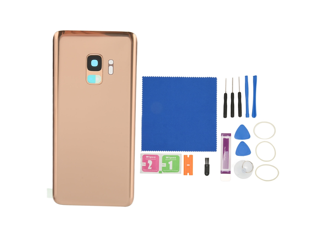 Aetheria tampa Traseira de Vidro com Alojamento À Prova D'água e Kit de Reparo para Samsung Galaxy S9 G960 Dourado