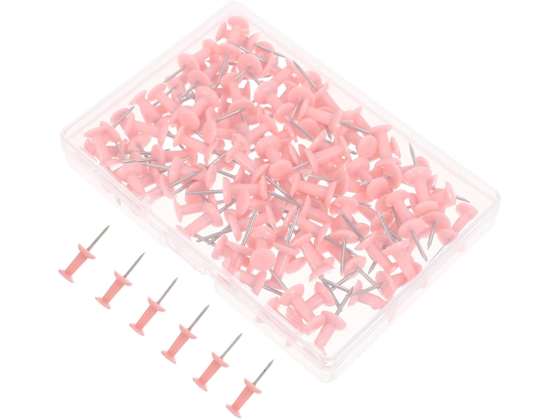 Tachinhas Decorativas Plástico Ferro e Rosa, 100 Unidades