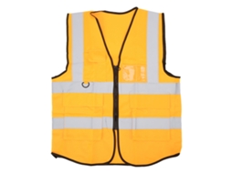 Colete Refletivo De Segurança Com Múltiplas Bolsas Impermeável Alta Visibilidade Para Guardian Amarelo