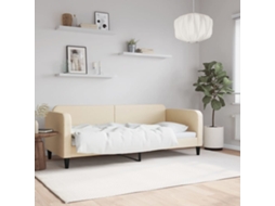 Vidaxl Sofá-cama 80x200 Cm Tecido Cor Creme
