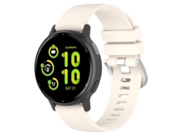 Bracelete Para Garmin Venu 4 (41mm) - Silicone - Fivela Prateada Brilhante Líquida Starlight