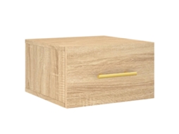 Wall-mounted Bedside Cabinet, Wall-mounted Bedside Cabinets Vidaxl Marrom Madeira Processada (n/a)