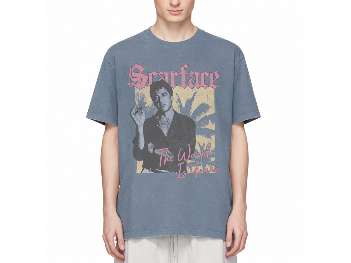 Rockinstone Scarface Movie The World Is Yours Heather Indigo Adult T-shirt Size:s