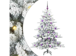 Conjunto 1 Árvore De Natal Artificial Vidaxl Branco Pvc (150 Cm)
