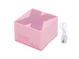 Caixa De Som Bluetooth Mini Portátil Sem Fio Resistente À Água Ip54 Estéreo Hifi Para Mesa Rosa