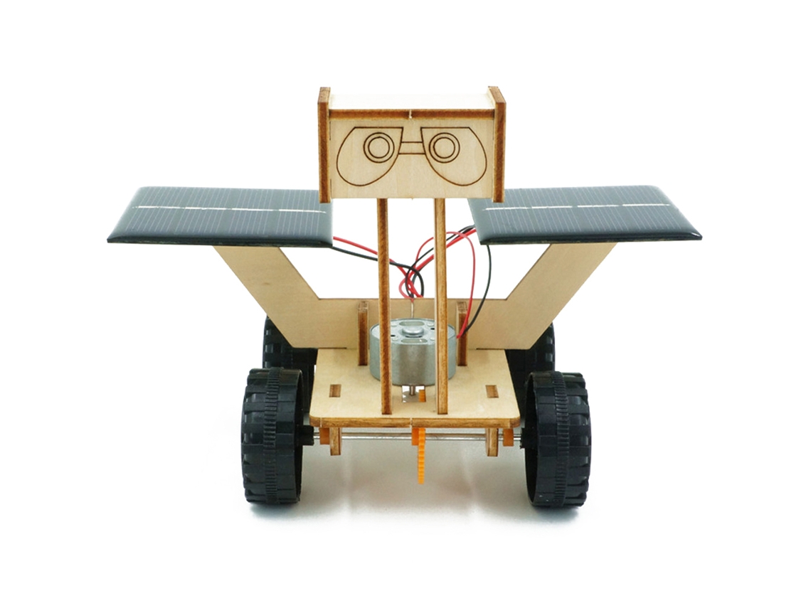 Conjunto de brinquedo educativo para crianças: modelo de carro solar faça você mesmo, experimento científico com energia solar.