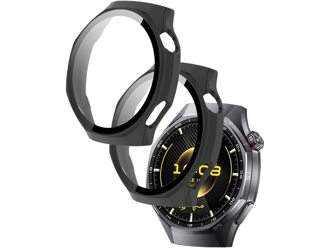 Capa Protetora Para Huawei Watch Gt6 Pro 46mm.ultrafina Em Policarbonato Rígido Película De Vidro(2 Peças) Prata Hexinyigjly