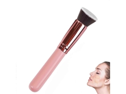 Pincel Para Base Em Creme, Pó E Maquiagem Líquida Pincel Cosmético Plano Em Ouro Rosa Everley891