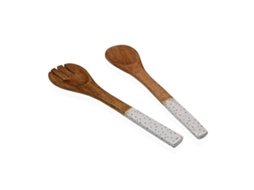 Conjunto De Utensílios Para Cozinha Versa Speckle Madeira De Mangueira 6 X 1 X 30 Cm