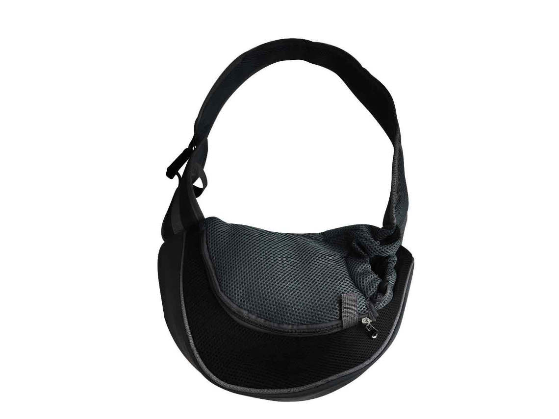 Mochila AQUAFORGE para Cães e Gatos, Tela, Abertura Frontal, Alça de Ombro, Preta