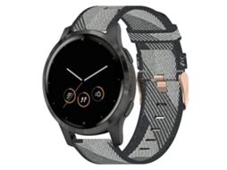 Lurelia Pulseira Garmin Vivoactive 4s 18 Mm, De Nylon Cinza