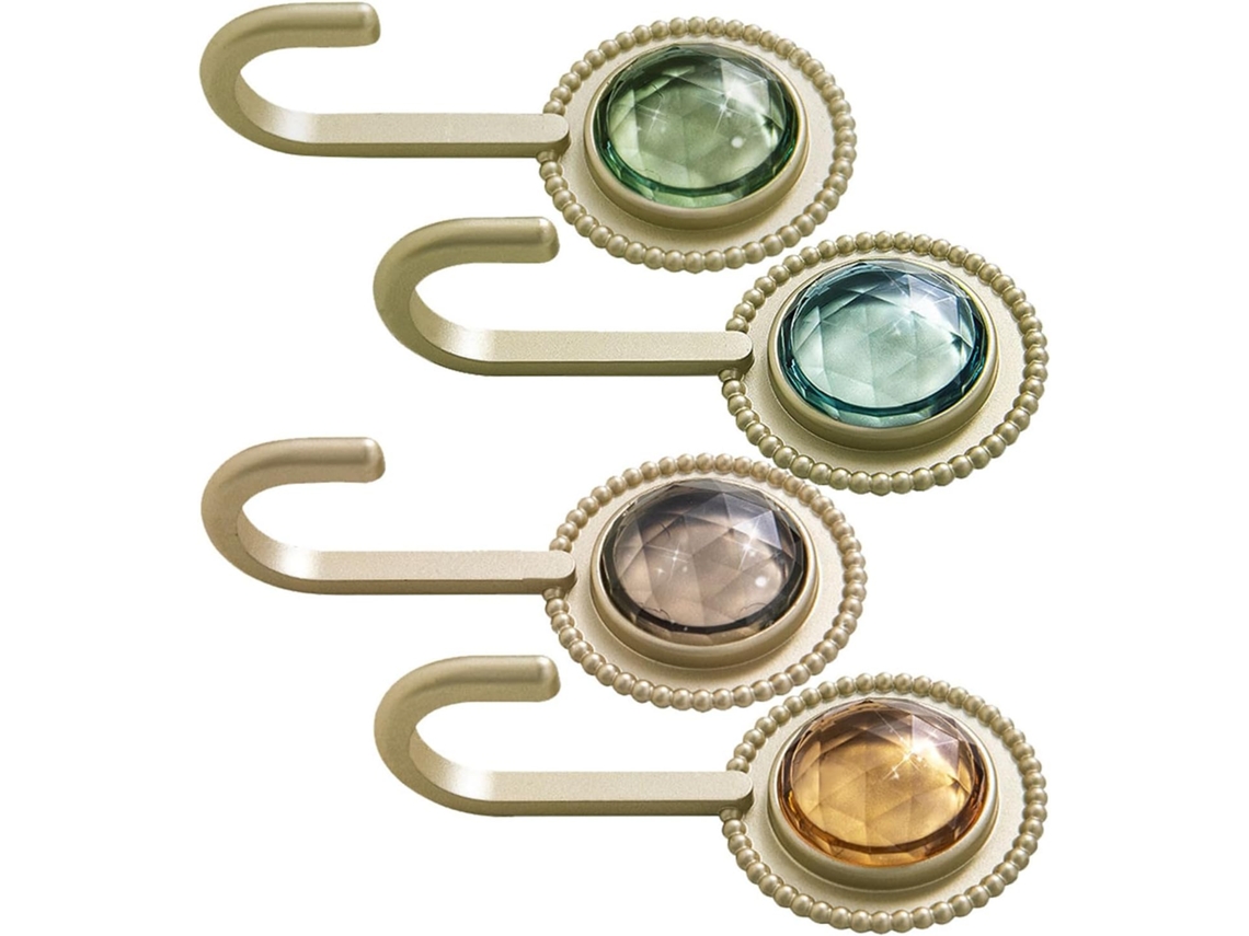 Ganchos Adesivos De Parede, Elegantes E Com Estilo Retrô, Conjunto De 4 Em Abs As, Sem Necessidade De Furar.