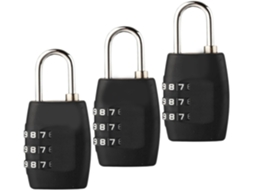 Conjunto De 3 Cadeados Combinação Para Malas, Mochilas E Bolsas