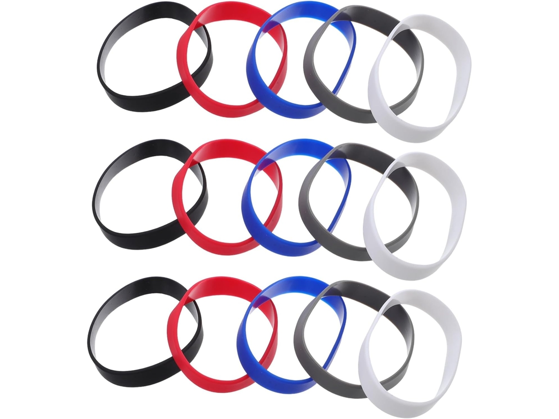 Pulseiras de silicone macias e elásticas, 50 unidades, Na Cor Branca