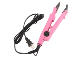 Prancha alisadora 2026 para extensões de cabelo, 110-240V, com placa de aquecimento em PTFE e ajuste de temperatura de 100 a 200 °C.
