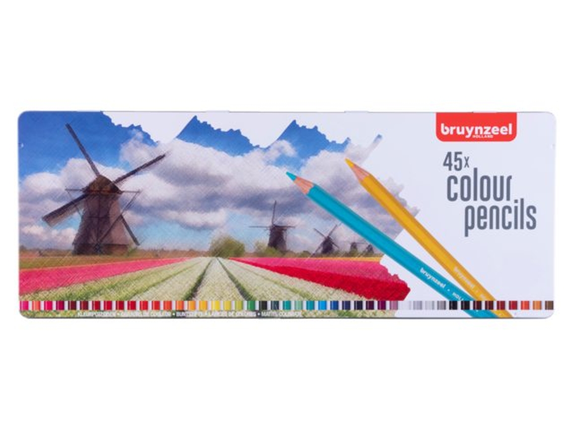 45 Lápis De Cor Em Lata Bruynzeel