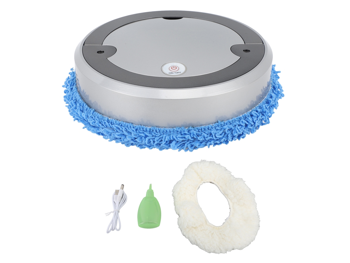 Robô de Limpeza Inteligente Cinza Prata 2400mah 50ml Tanque Umido e Seco para Casa