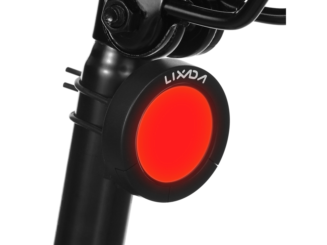 Lanterna traseira inteligente Mali USB recarregável com sensor de vibração e LED seguro