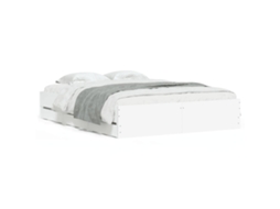 Bed Frame, Bed Frames Vidaxl Branco Madeira Processada (150 X 200 Cm)