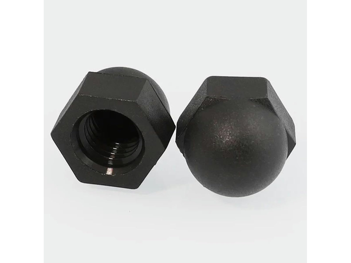 Porcas Sextavadas De Nylon Com Cabeça Abaulada Em Formato Bolota,
