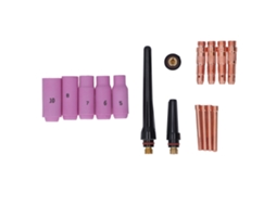 Kit De Acessórios Para Tocha De Soldadura Tig Laxiscreed Com 16 Peças Em Cobre E Cerâmica