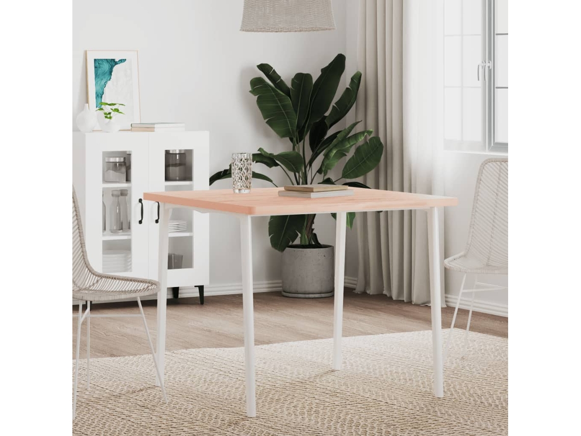 Vidaxl Tampo De Mesa Quadrado 80x80x2,5 Cm Madeira De Faia Maciça