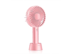 Mini ventilador de resfriamento, refrigerado a ar, recarregável usb com bateria de 1200 Mah, rosa BRILVIBERA