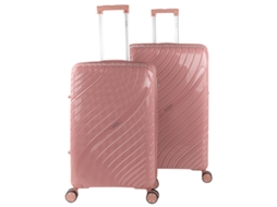 Pp ITACA Danube Rosa Hard Suitcase Set (48x75x30 Cm 94l)