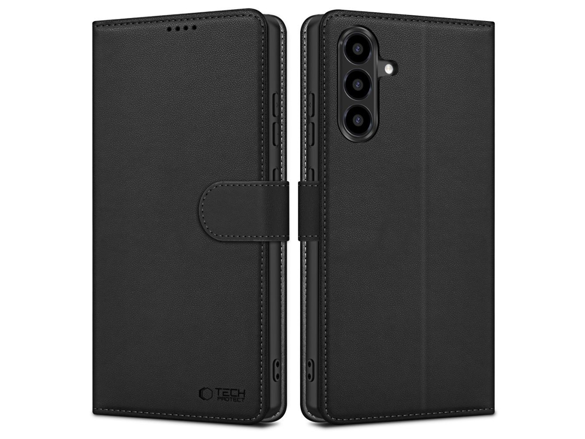 Capa Carteira TECH PROTECT Para Samsung Galaxy A36 5g Preto Fosco Com Carteira