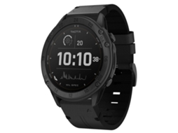 Bracelete de Smartwatch para Garmin Tactix Delta 26mm com fivela de aço de couro (preta)
