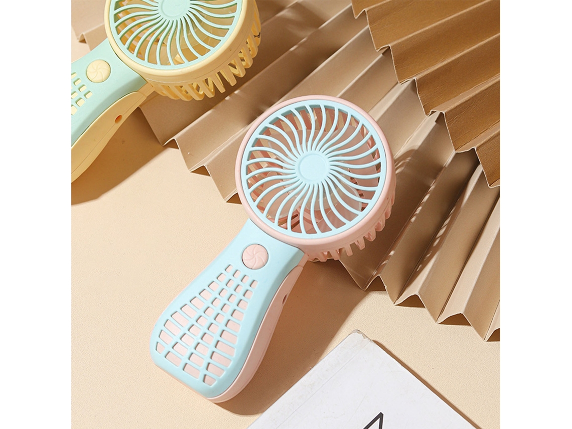 Ventilador Portátil Mini de Mão Usb Recarregável com Bateria Pequeno Ventilador de Resfriamento Azul | S/MARCA