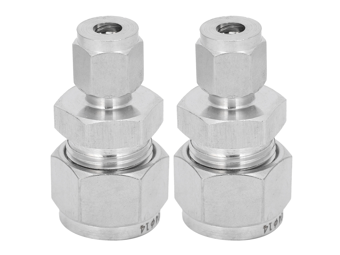 Laxiscreed Adaptador De Tubo De Aço Inoxidável Com Dupla Ferrule Para Conexões De 6 A 14mm