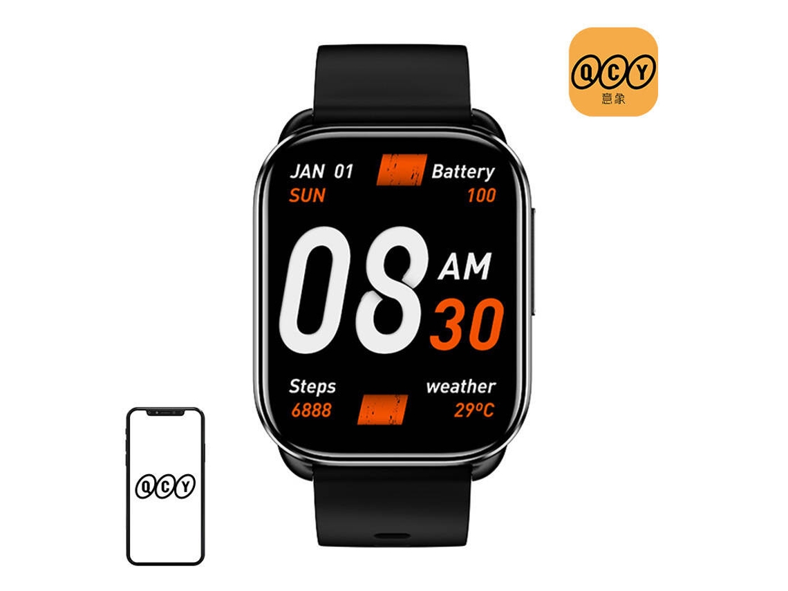 QCY GS Smartwatch para Android e iOS com monitoramento de atividades e condicionamento físico