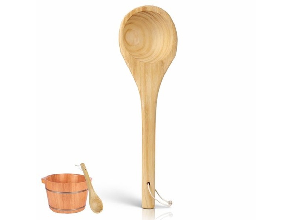 Elegante Keuze - Sauna Lepel Van Hout - Accessoires Para Sauna - Pollepel - 39 Cm - Manualmente Feita - Seguro E Confortável Para Usar