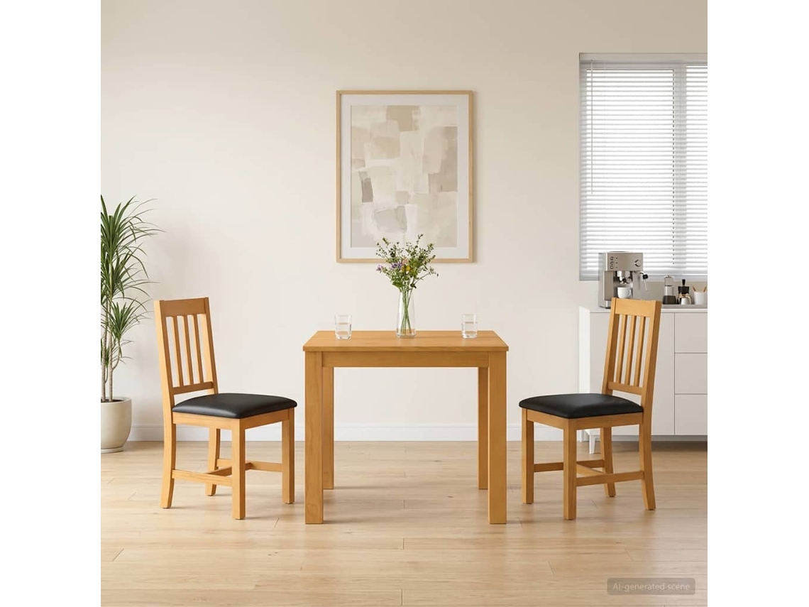 Vidaxl Conjunto De Sala De Jantar 3 Unid. Preto