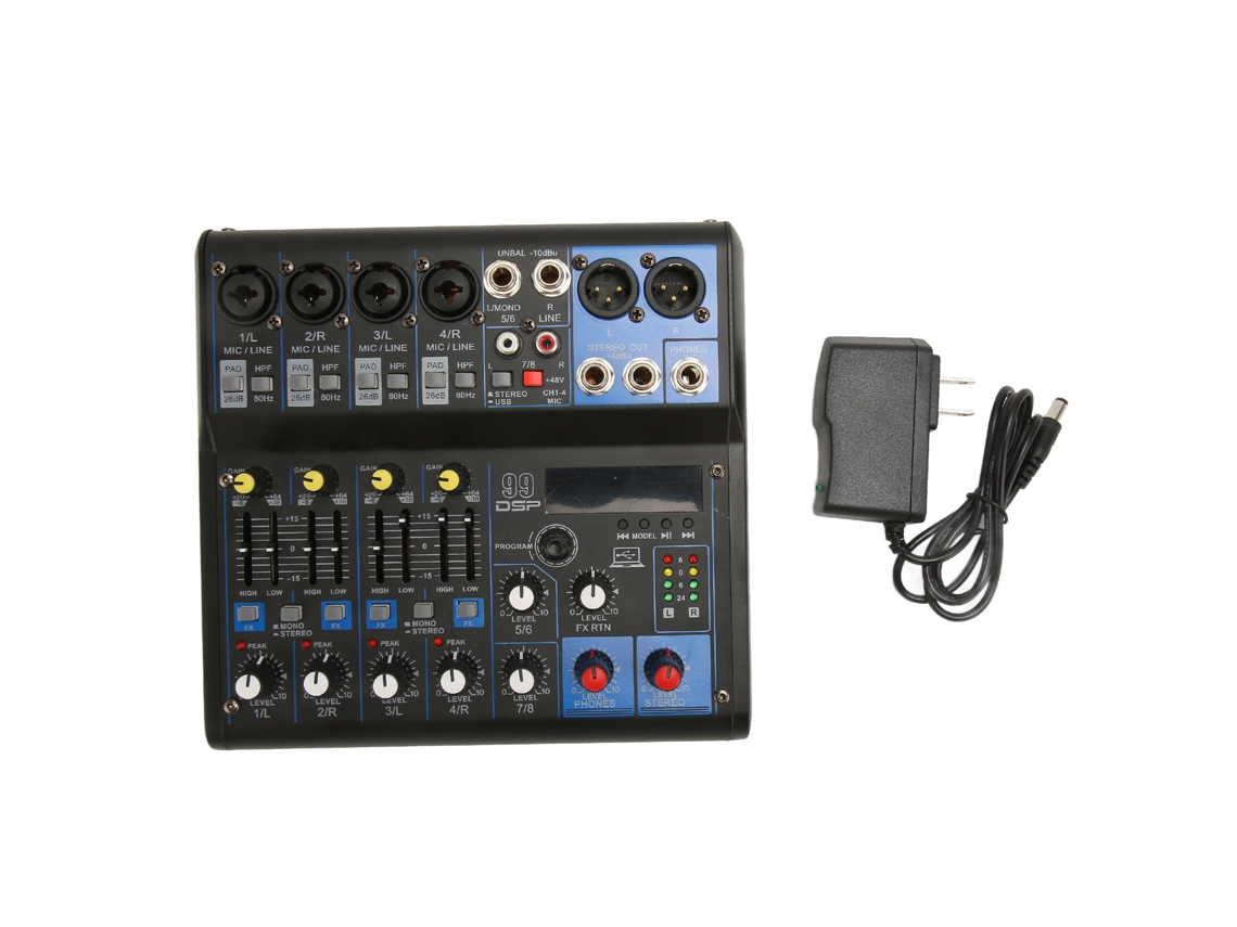 Mixer Digital 8 Canais LAXISCREED com Bluetooth