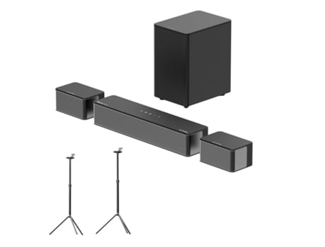 Soundbar Ultimea Poseidon D60 5.1 Canal 1 Par de Suportes para Alto-falantes Steady 300 Dolby Atmos 5.1 Nível de Surround Ajustável