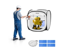 Cabine De Pintura Com Aerossol 40,5 X 40,5 X 43 Cm Design Emergente Branco Vevor
